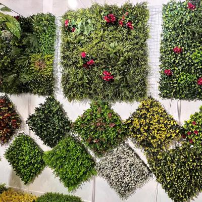 China Free Size Boxwood Hedge Wall De Flores Indoor Plant Customized Artificial Green Flower Panels for sale