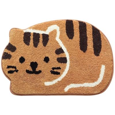 China New Shape Home Bathroom Floor Entrance Mat Home Bedroom Floor Washable Animal Bathroom Rug Absorbent Non-Slip Mat for sale