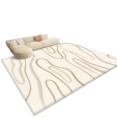 China New Sense Home Bedroom Living Room Sofa Coffee Table Mat Washable Light Luxury Top Mat for sale