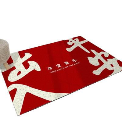 China New Non-slip Home Entrance Circle Door Mat Floor Party Silk Carpet for sale