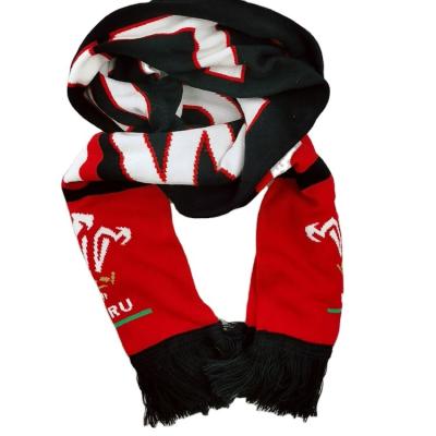 China Custom Logo Winter Scarf Promotion Plush Classic Scarf Designer Jacquard Knitting Scarf for sale