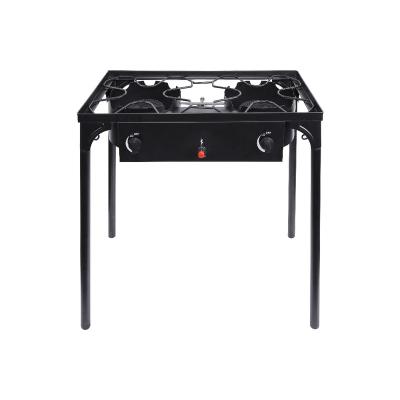 China Easily Assembled Large Power Outdoor Camping BBQ Gas Stove Cast Iron Portable Grill Stove for sale