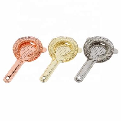 China Viable Hot High Quality Amazon Sale Stainless Steel Cocktail Bar Hawthorne Strainer for sale