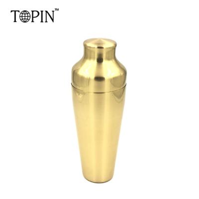 China French Style Sustainable 304 Stainless Steel 18 Ounce Gold Plating Barware Cocktail Shaker Set For Drinks Bar Home Use for sale