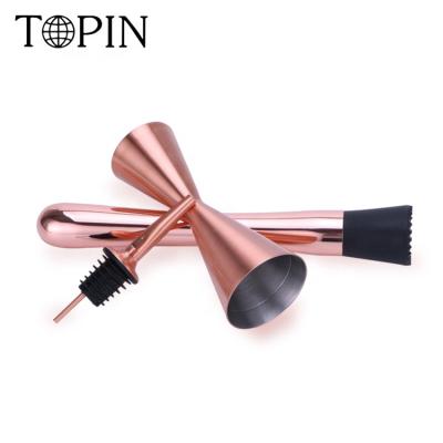 China Bars Clubs Copper Plating Stainless Steel Bar Measuring Tool for Cocktail Jigger and Messy Person for sale