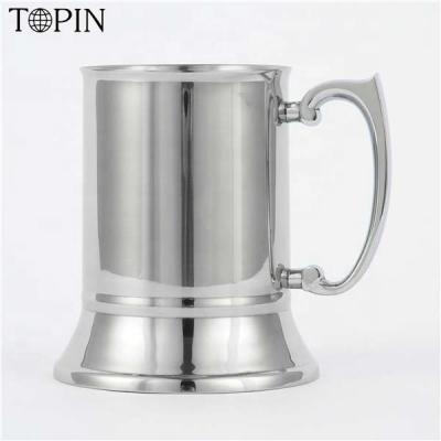 China Fashion American style silver stainless steel beer mug& capacity is 16oz for sale