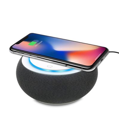 China Wireless Charger For Mobile Phone Hot Selling Bass Audio Speaker For Professional Karaoke Bluetooth Audio Speaker 5.0 Outdoor Circular Wireless Charger for sale