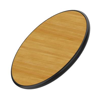 China Support All Device Slices Coaster Tray Fast Mobile Phone Wireless Car Charger Wireless Charging Hot Selling Bamboo Dish for sale