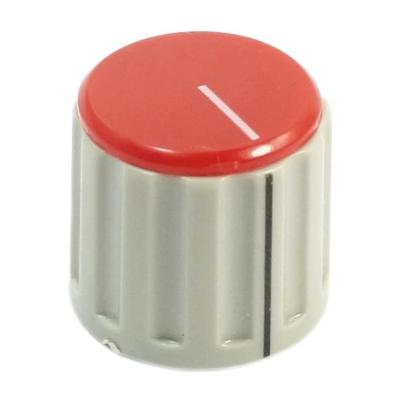 China KN115 6mm Plastic Split Shaft Cap Stereo Taper Potentiometer Red Volume Knob for sale