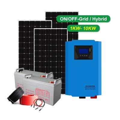 China Full set system hybrid solar system 3KW 5KW 8kw 10KW home solar power system for home for sale