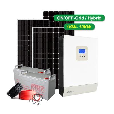 China -complete system home solar energy storage 1KW 2KW 3KW 4KW 5KW 10KW grid on grid hybrid solar power systems for home used for sale