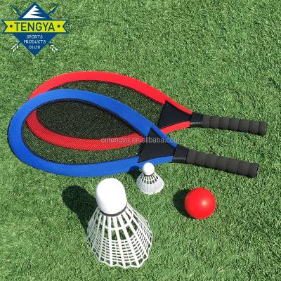 China Plastic Family Beach Game Set Giant Kids Badminton Racket for sale