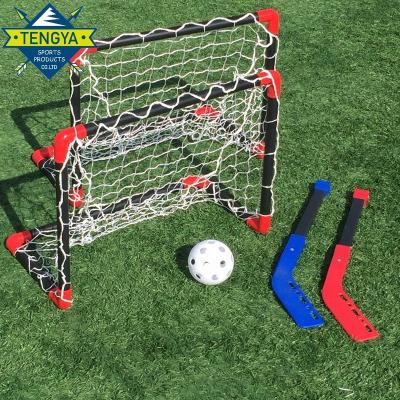 China PVC Kids Hockey Goal Plastic Indoor Outdoor Educational Hockey Net for sale