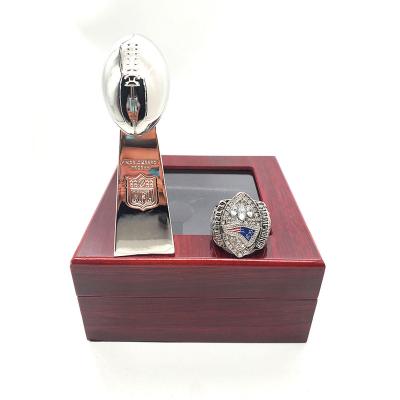 China FASHIONED New England Patriots 2004 National NFL Football Championship Ring and Trophy Set for sale