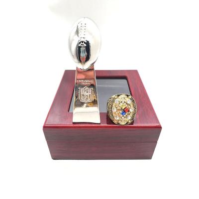 China FASHIONABLE Pittsburgh Steelers 2008 National NFL Football Championship Ring and Trophy Set for sale