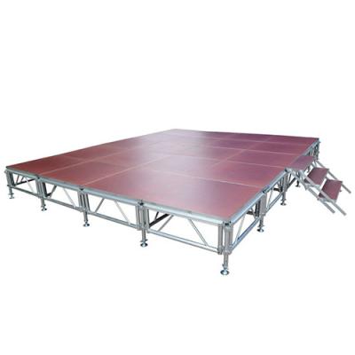 China Lightweight Height Adjustable Step Frame Aluminum Indoor Modular Step Platform for sale