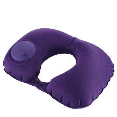 China HOT SALE Anti Dust Mite Airplane Travel U Shape Neck Massage Pillow Folding Press Inflatable Travel Pillow for sale