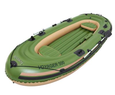 China Practicability 65001 Voyager 500 Lake Ocean Boat Inflatable Raft Set w/Oars Giant Fishing Fishing Padding Boat 348*141cm for sale