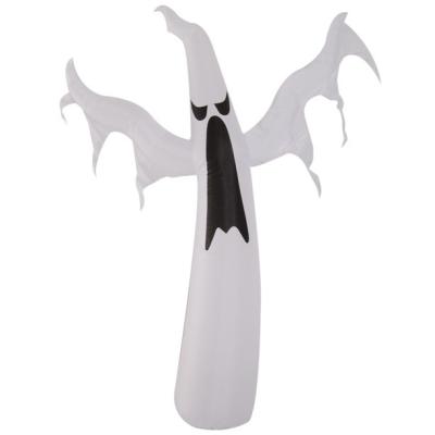 China 8 Ft Halloween Ghost 2021 Halloween Day To Light Up The Yard Tall Inflatable White Decoration With LED Light And Fan for sale