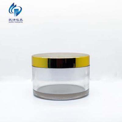 China 100ml PETG clear plastic cream jar cosmetic hot sale empty petg container container for body scrub skin care cream for sale