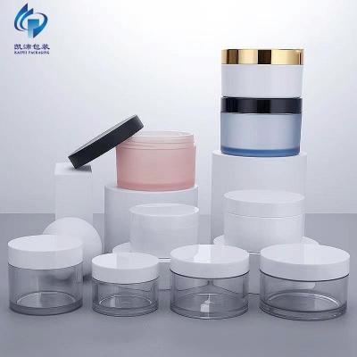 China High Quality Recycable 8oz 240g PETG Empty Cosmetic Jars With Gold Lid For Sunscreen Cream for sale