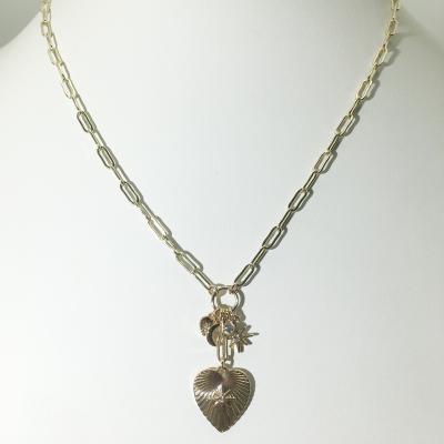 China wholesale gold heart necklace Fashion heart pendant necklace for sale