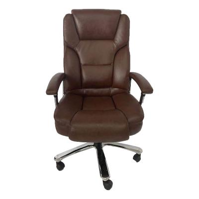 China Ergomic Big And Tall Brown Director Swivel Leather PU Office Rotation Chair Factory Directly Ergomic Chair for sale