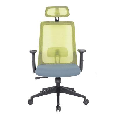 China Executive Ergonomic Modern Adjustable (Height) Blue Mesh Clock High Back Swivel Office Chair For Office And Home for sale