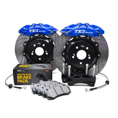 China 6082 Big Aluminum Allo Air Brake Kits 2 Piece Forged Front 6-Piston Gauge With Disc 355x32mm For Cadillac SRX 2009-2016 18inch Wheels for sale