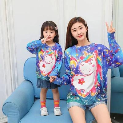 China Anti-pilling Wholesale cute mother-daughter parent-child clothing spring and autumn matching clothing for sale