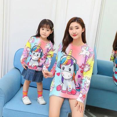 China Factory wholesale anti-pilling custom fashion and comfortable mother and daughter special top suit for sale