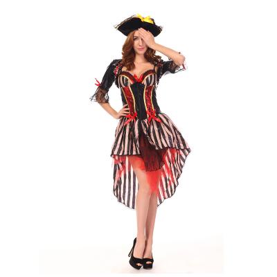 China Women's Caribbean Princess Polyester Boutique Halloween Pirate Dress for sale