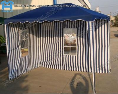 China POLY polyester blue striped gazebo with windows 2x3m for sale