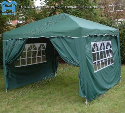 China POLY Polyester Green Quick Up Portable Folding Gazebo With Windows 3x3m for sale