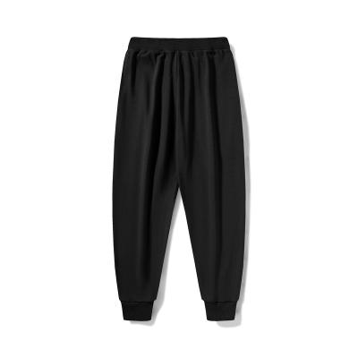 China Anti-Wrinkle Customized Men's Knitted Sports Leisure Pants Custom Goods Anti-pilling Couple Pants Black Loose Sport Home Clothing for sale