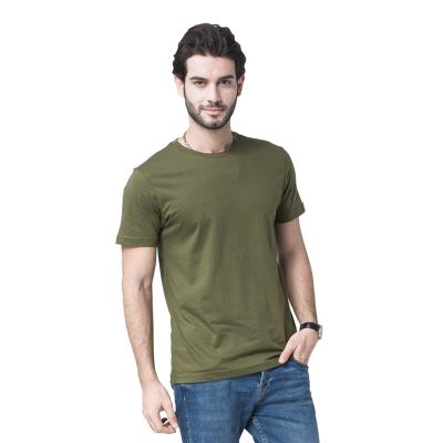 China Customized High Quality Anti-wrinkle Men's T-shirt Round Neck Curve Plain Purity Couples T-shirt Breathable Cotton Multicolor Casual Tops for sale