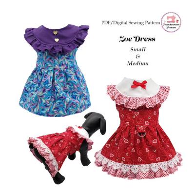 China 2021 dog dress top selling pattern pdf pattern dog dress pet viable sewing clothes for sale