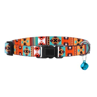 China Personalized Cat Collar Breakaway 2PCS Adjustable Pattern Southwest Safety Tribal Aztec Pet Collars For Cats Kitten for sale