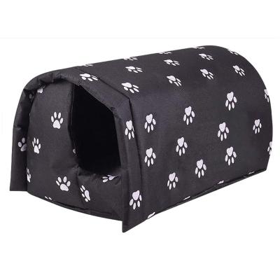 China Viable Cat House for Outdoor Cats in Winter, Cat House Thickened Weatherproof Foldable for sale