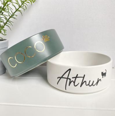 China Stocked Gifts for Pet Lovers Personalized Pet Bowl Dog Bowl Cat Bowl Ceramic Feeder for sale