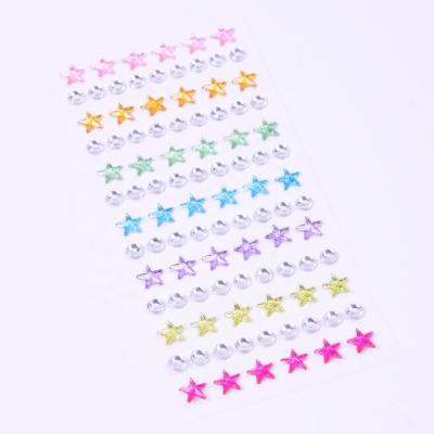 China Waterproof+Eco-friendly five-pointed star sticker, crystal gem sticker, diamond sticker for sale