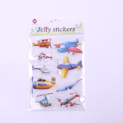 China Waterproof+Eco-friendly Transportation Dinosaur Owl Jelly Sticker Window Kids Sticker for sale