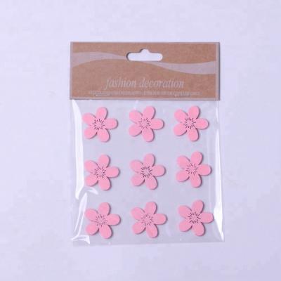 China Waterproof+Eco-friendly Flower Shape Die Cut Cork Wood Sticker For Scrapbook for sale