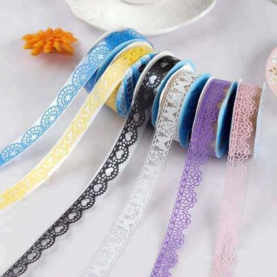 China Interesting Custom Lace Washi Tape Heat Sensitive Adhesive Sticker for sale