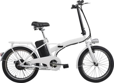 China Cor branca do quadro de aço carbono que dobra a bicicleta elétrica/Pedelec 36V/8Ah à venda