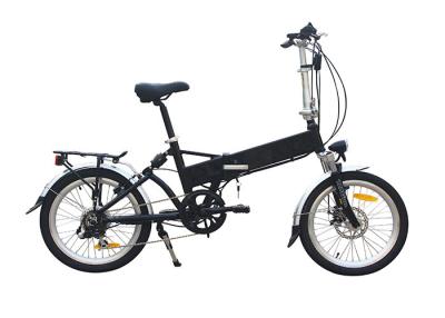 China Peso leve preto que dobra o quadro elétrico da liga de alumínio da bicicleta 250webike 36v10ah à venda