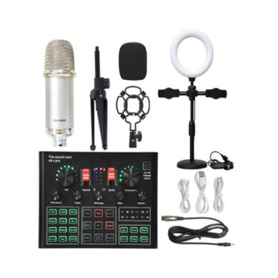 Cina Live broadcast sound card set live broadcast k-song computer recording sound card set microphone mobile phone live broadcast equ in vendita