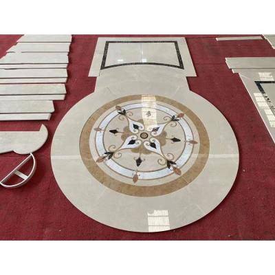 China Modern Chinese Waterjet Marble Factory Design Pattern Baiyulan Cream Marble Hone Beige Beige Tiles Stone Marble For Flooring for sale