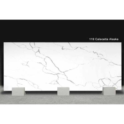 China Modern Bright White River Stone V Calacatta Venatino Cloud Chinese Artificial Marble Slabs Near Me Slab Price Quartz For Sale for sale