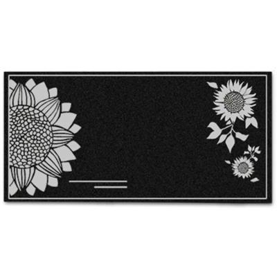 China Modern Cheap Flat Grave Markers Purchasing Headstone Price Sunflower Black Headstone Headstone For Graves for sale